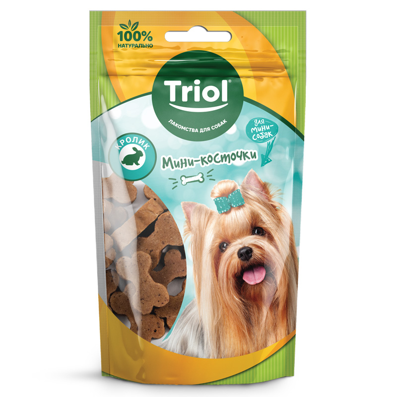 10171034 Лакомство для мини-собак «Мини-косточки из кролика», 50г