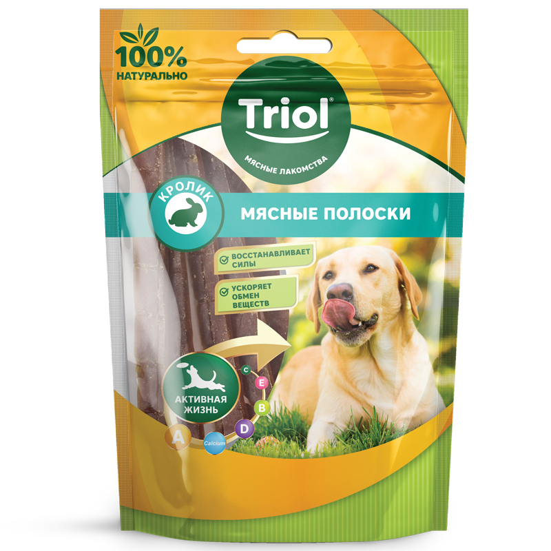 10171037 Лакомство для собак «Мясные полоски из кролика», 70г