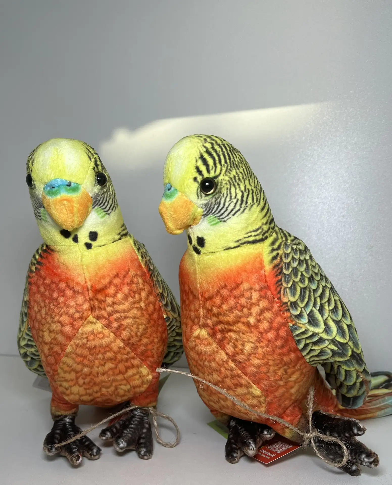 9422-23 мягкая игрушка попугай,23см