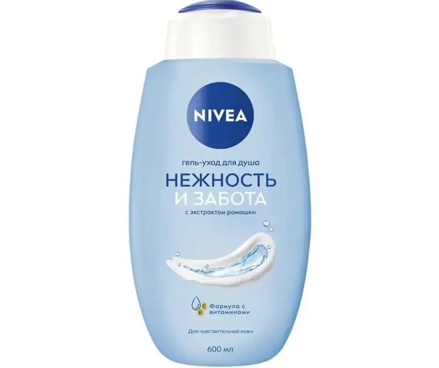 2174 Гель-уход для душа, Nivea, 600 мл, в ассортименте