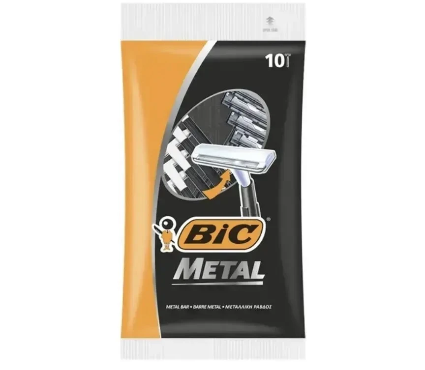 2177 Бритва мужская одноразовая "Metal", BIC, 10 шт.