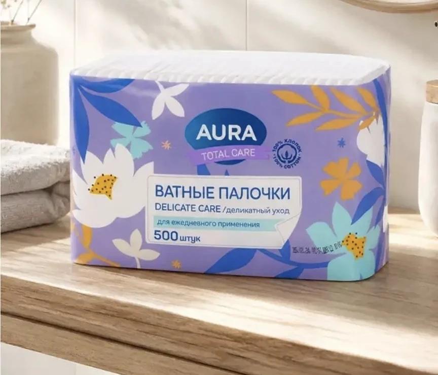2292 Ватные палочки, AURA, 500 шт.