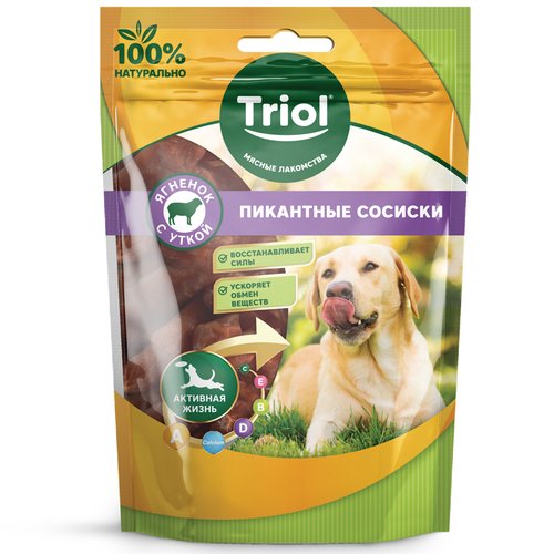10171008 Лакомство для собак «Пикантные сосиски из ягненка с уткой», 70г
