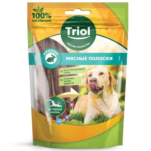 10171037 Лакомство для собак «Мясные полоски из кролика», 70г