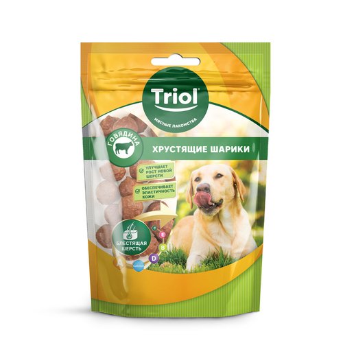 10171151 Лакомство для собак «Хрустящие шарики из говядины», 70г