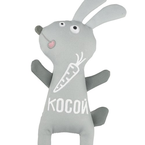 Игрушка для собак мягкая "Зайка-Косой", 150/205мм
