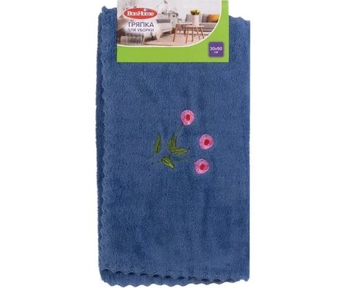2104 Тряпка для уборки, BonHome, 30х50 см, в ассортименте