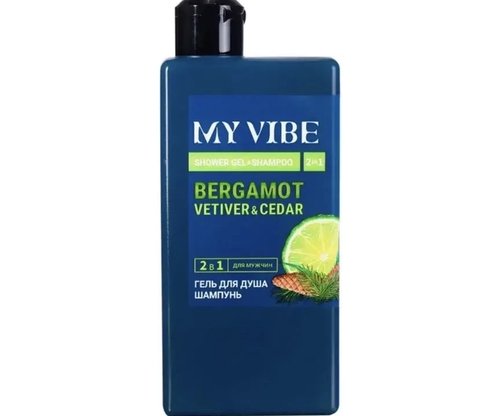 2142 Гель для душа + шампунь для мужчин 2 в 1 "My Vibe", 400 мл, в ассортименте