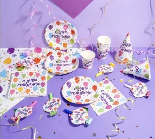 2195 Праздничные язычки-дуделки, PARTY, 6 шт.